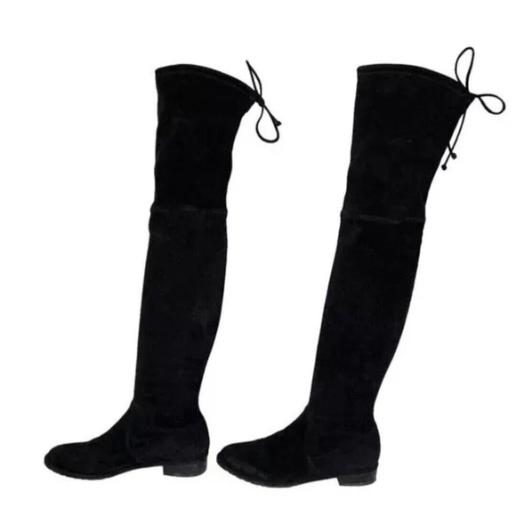 Stuart Weitzman Lowland Suede Over-the-knee Boots Black Women’ Size 5.5 M - Picture 6 of 15
